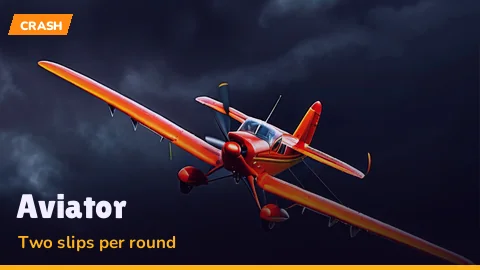 Red propeller plane climbing over a rising multiplier curve