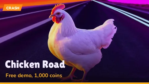 Cartoon chicken stepping across a multiplier lane on a busy road